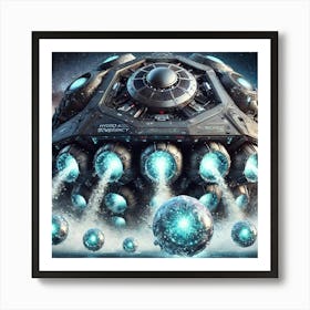 A High Tech, Sci Fi Scene Showing The Hydro Lance 1 Art Print