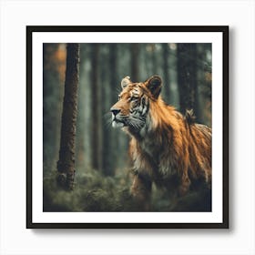 Tiger In The Forest Art Print