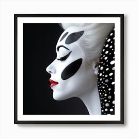 Polka Dot Woman Art Print