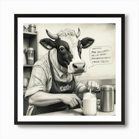 Cheesy Cow Art Print