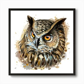 Owl Painting Art Print