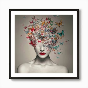 Butterfly Head Art Print