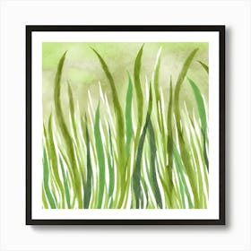 Watercolor Grass Art Print