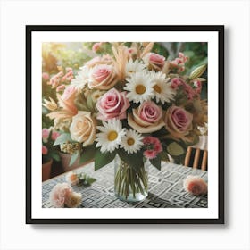 Bouquet Of Roses Art Print