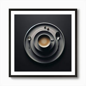 Coffee Cup On A Plate Art Print