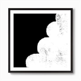 Abstract Black And White Grunge Painting vol. 4 Art Print