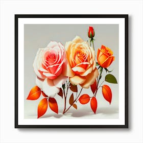 Vibrant and Colorful Flower Collection Premium Floral Art Print