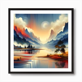 Abstract Landscape Painting 2 Art Print