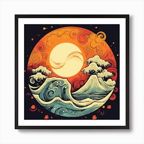 Japanese Seascape Art Print