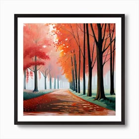 Autumn Path Art Print