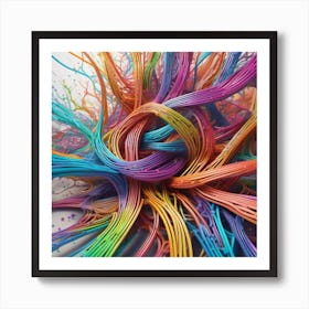 Colorful Wires 43 Art Print