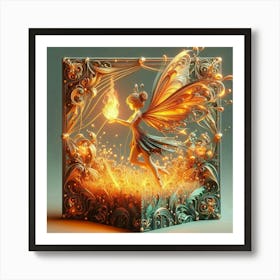 Fairy In Flames 1 Art Print