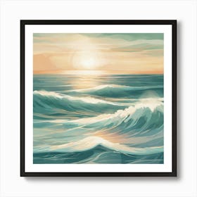 Waves On The Horizon Art Print 2 Art Print