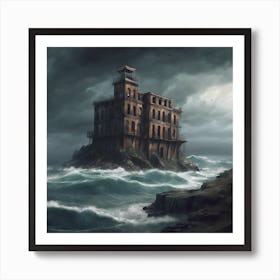 Abandoned Prison On A Cliff Art Print