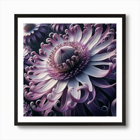 Purple Dahlia Art Print