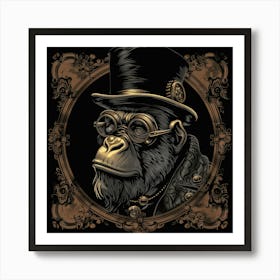 Steampunk Monkey 59 Art Print