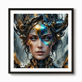 Futuristic Girl 1 Art Print