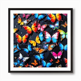 Colorful Butterflies 27 Poster