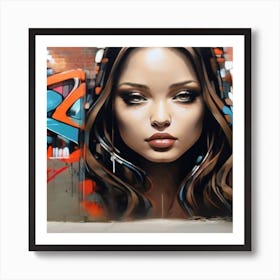 Graffiti Girl Art Print