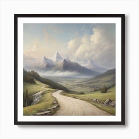 Road To The Mountains Art Print