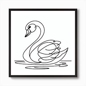 Swan Picasso style 6 Art Print
