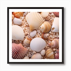 Sea Shells Background 4 Art Print