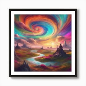 Psychedelic Landscape Art Print