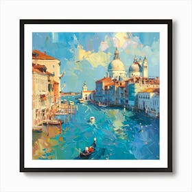 A Venice With Grand Canal Oil Painting Illustrat 1720474960 4 Art Print