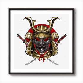 Samurai Katana Warrior Art Print