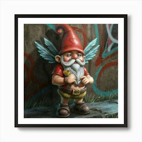 Cupid Gnome Art Print