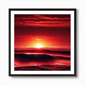 Sunset Ocean Art Print