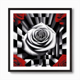 Roses In Black And White Art Print