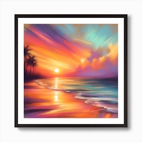 Sunset Painting Art Print