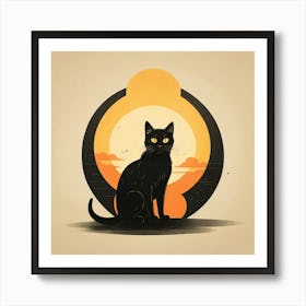 Black Cat 2 Art Print