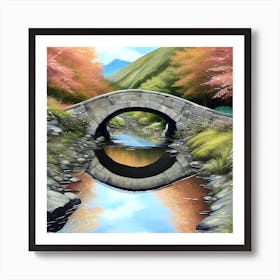 Bridge Over A Stream Art Print