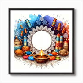 Diwali Background 6 Art Print