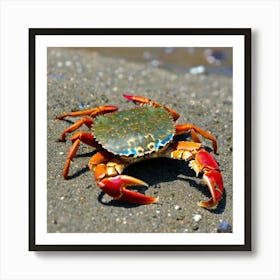 Crab On The Beach Art Print