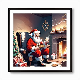 Christmas Santa 5 Art Print