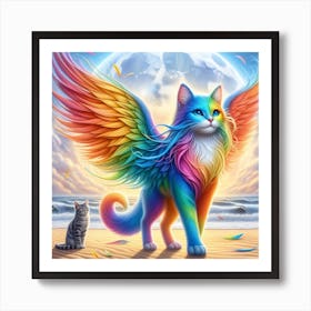 Rainbow Cat 1 Art Print