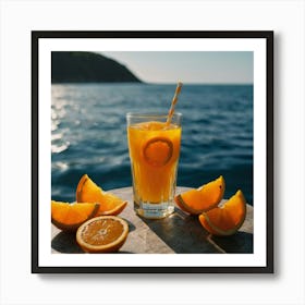 Orange Juice On The Beach Art Print