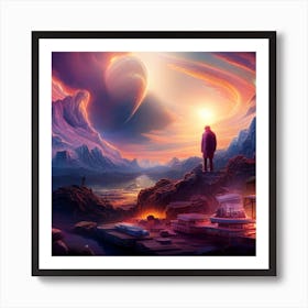 Space desert Art Print