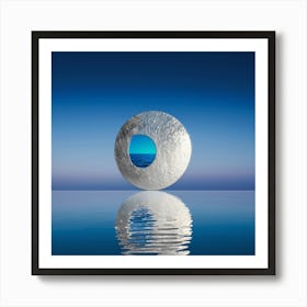 Moon Cubism Art Print