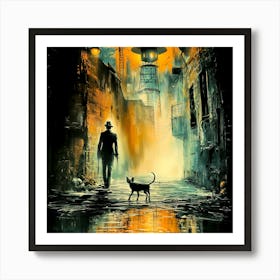 Cat-Human Encounters Of The Third Kind (V) Art Print