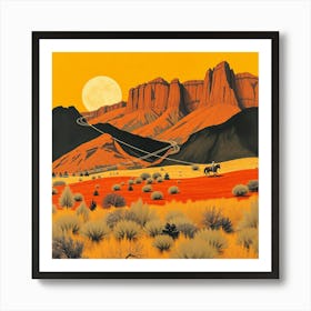 'Sunset In The Desert' Art Print