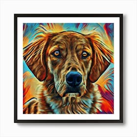 Golden Retriever Painting Art Print