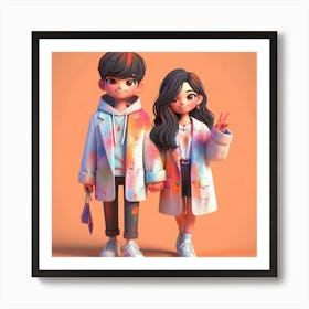 K-Pop Couple Art Print