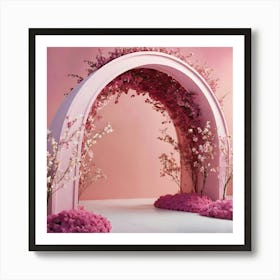 Pink Wedding Arch 4 Art Print