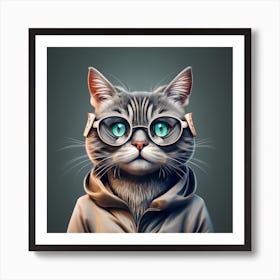 Cat standing Art Print