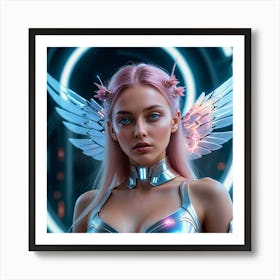 Futuristic Angel 1 Art Print