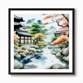 Japanese Garden 1 Art Print